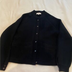 Sezane Black Bomber Jacket
